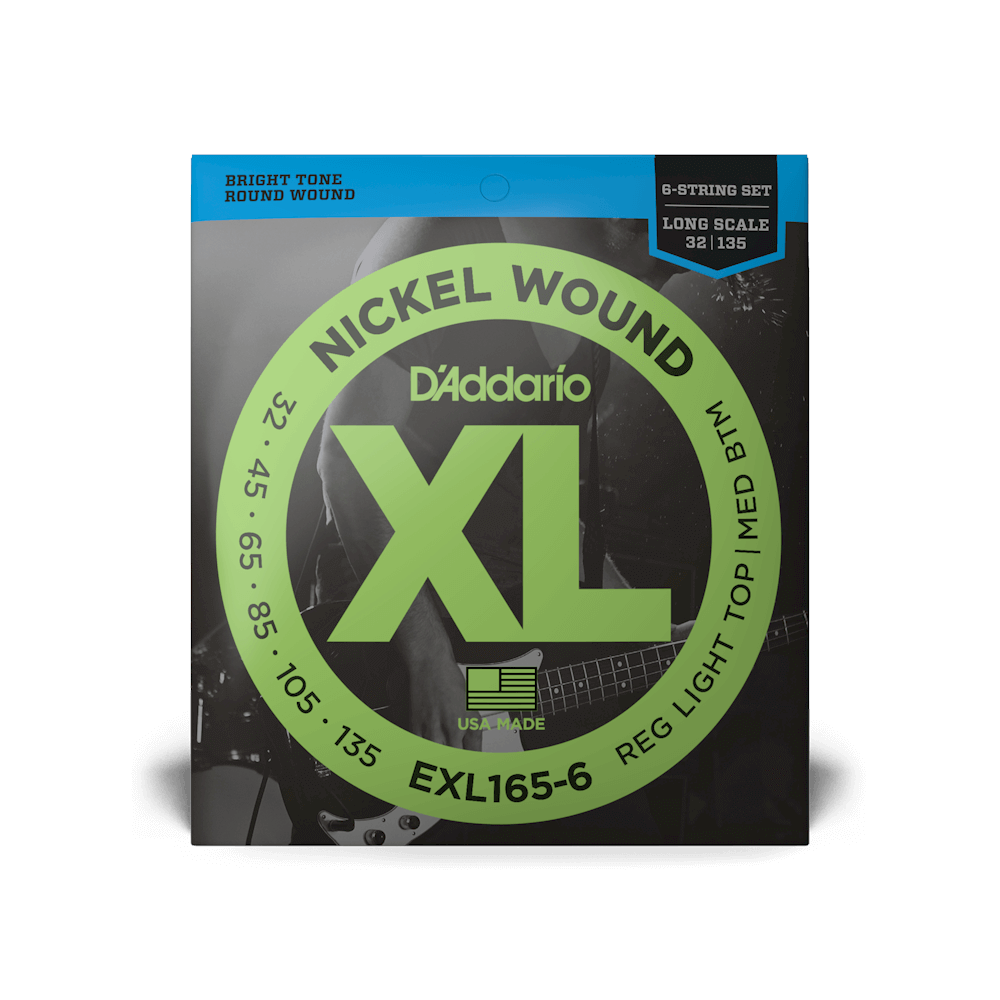 32-135 Regular Light Top/Medium Bottom 6-String, Long Scale, XL Nickel Bass Strings