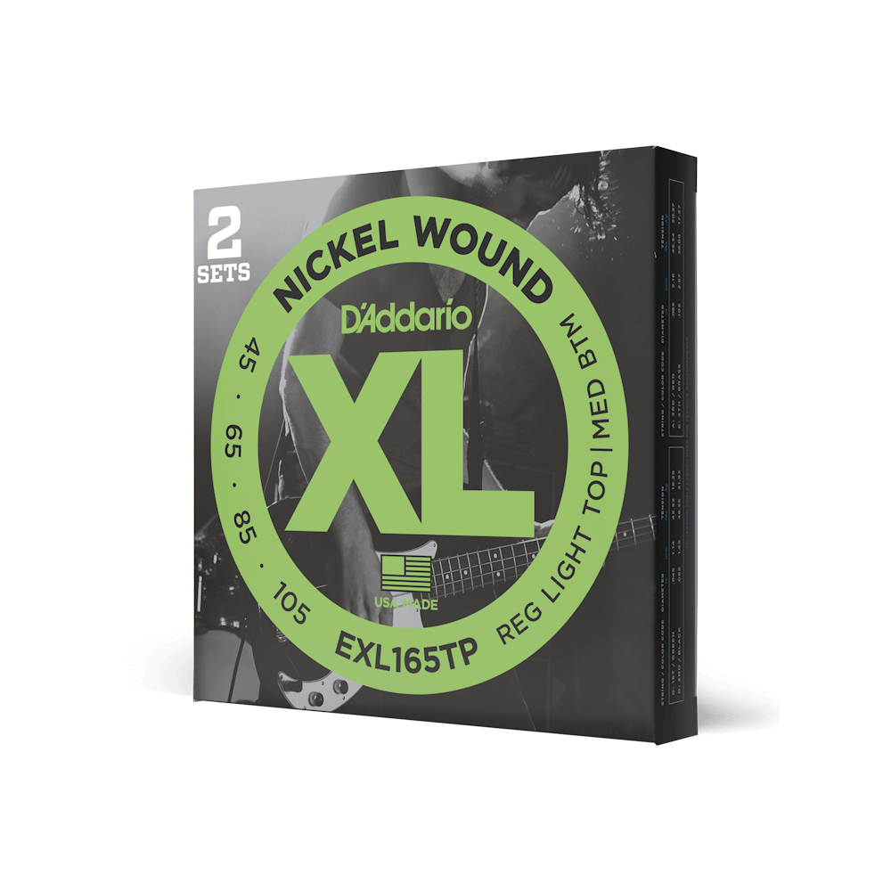 45-105 Regular Light Top/Medium Bottom, Long Scale, XL Nickel Bass Strings 2-Pack