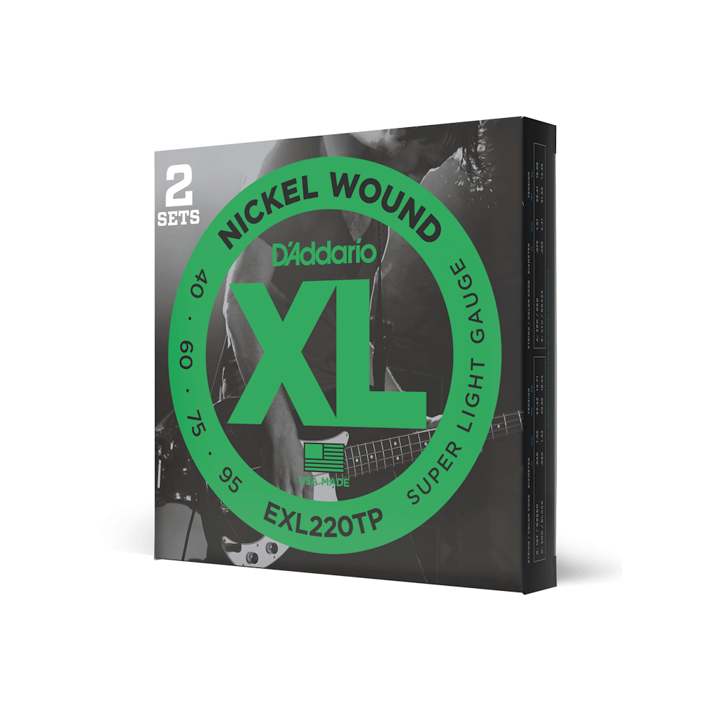 40-95 Super Light, Long Scale, XL Nickel Bass Strings 2-Pack