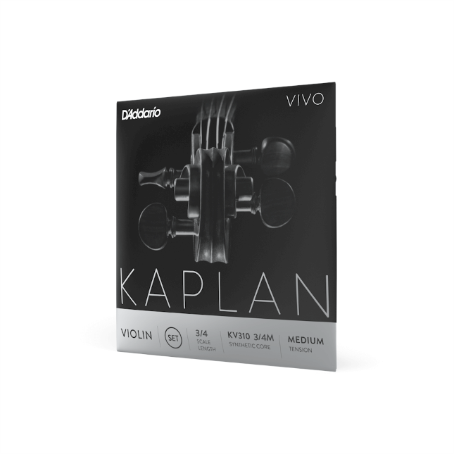 Kaplan Vivo Violin String Set, 3/4 Scale, Medium Tension