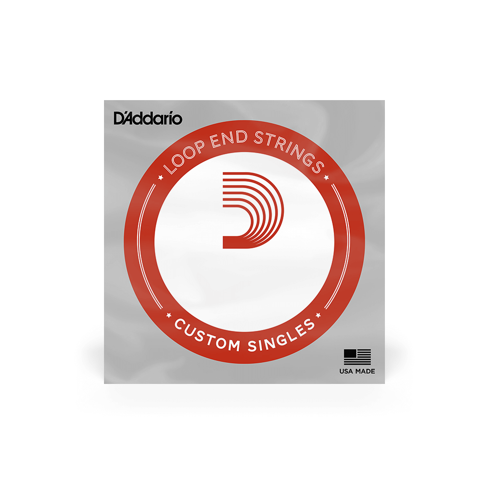 D'Addario LE010 Plain Steel Loop End Single String, .010