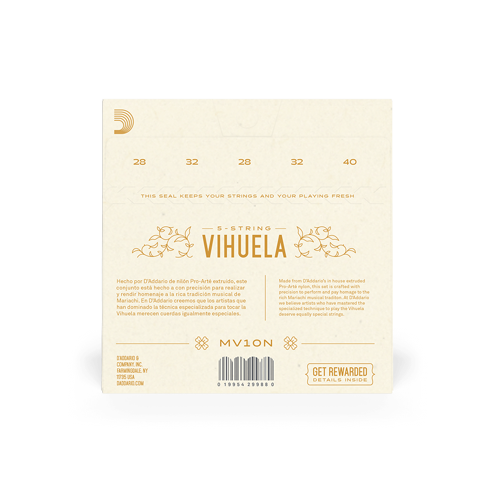 D’Addario MV10N Vihuela Normal Tension Strings