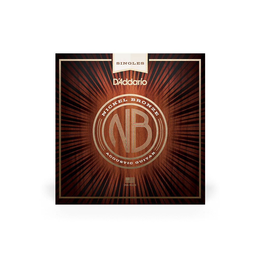 D'Addario NB035 Nickel Bronze Wound Acoustic Guitar Single String, .035