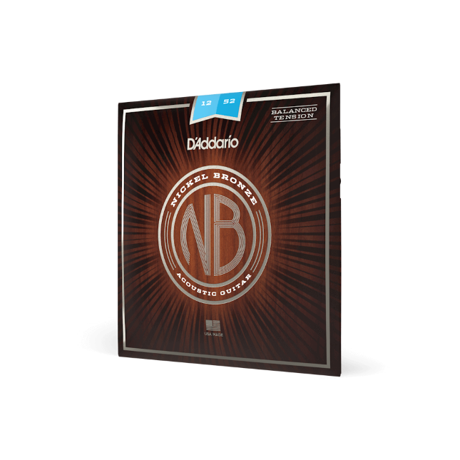 12-52 Light Balanced Tension, Nickel Bronze Acoustic Guitar Strings