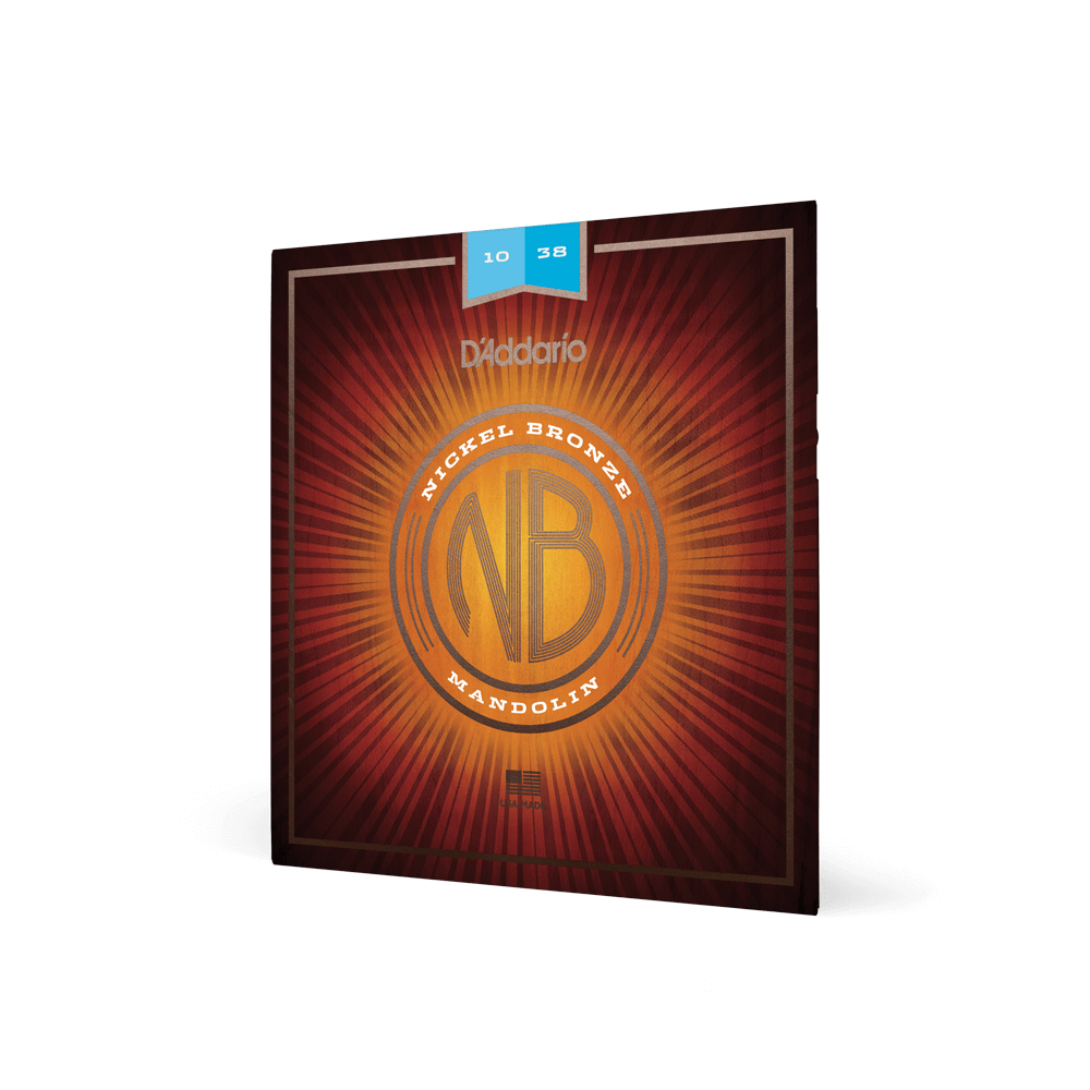 D'Addario NBM1038 Nickel Bronze Mandolin Strings, Light, 10-38