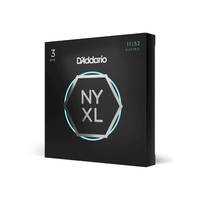 11-52 Medium Top/Heavy Bottom, NYXL Electric Guitar Strings 3-Pack