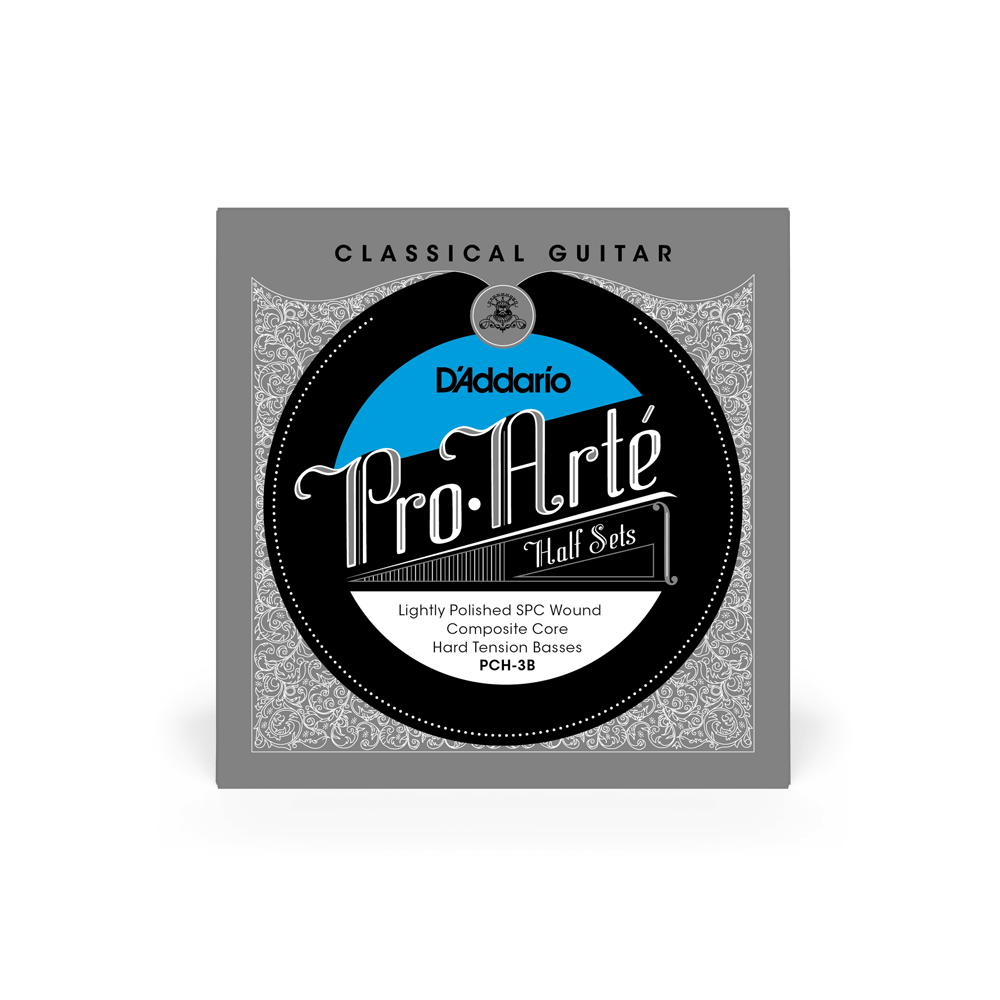 Hard Tension Bass Half Set, Pro-Arté Polished Classical Guitar Strings