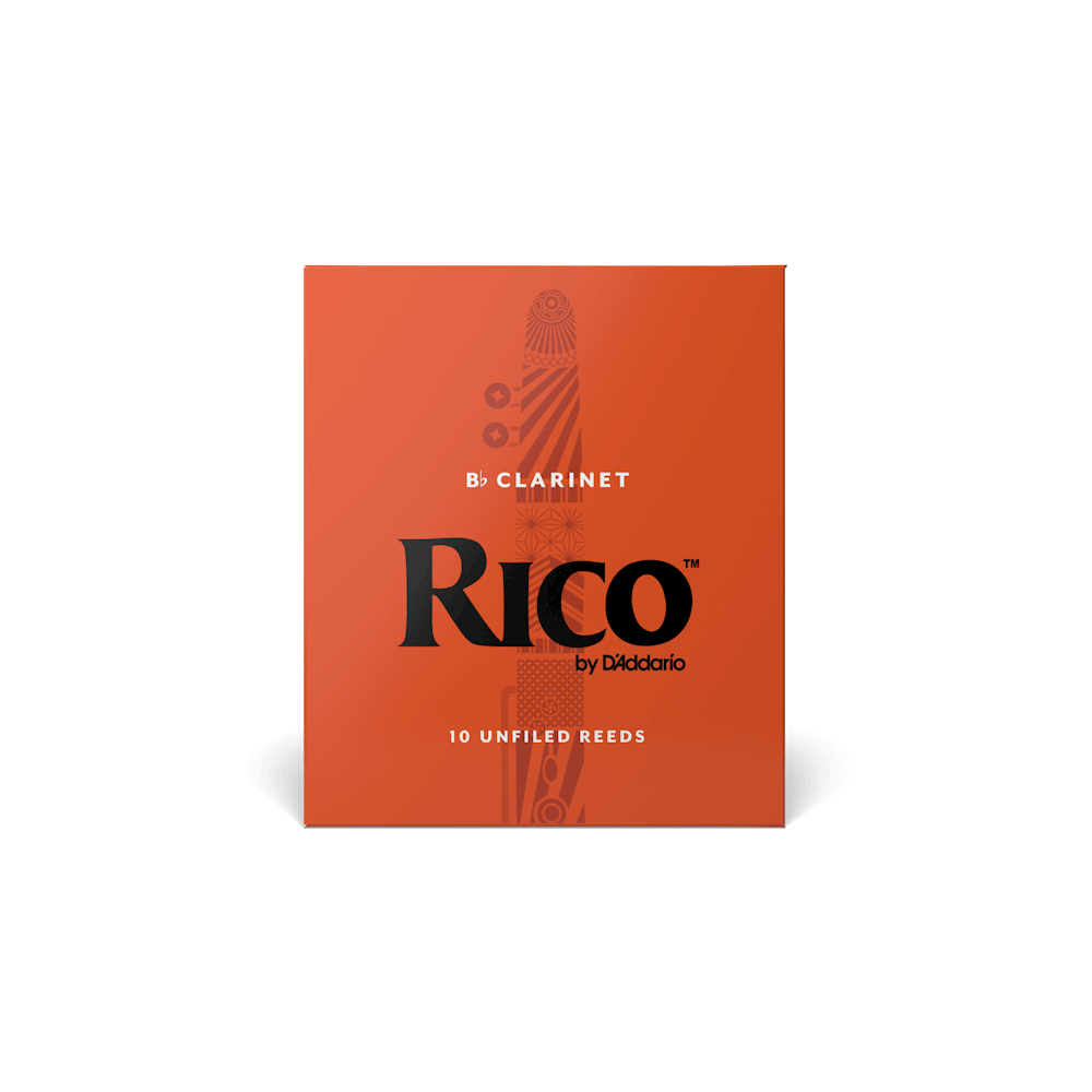 Rico by D'Addario Bb Clarinet Reeds, Strength 2.5, 10-pack