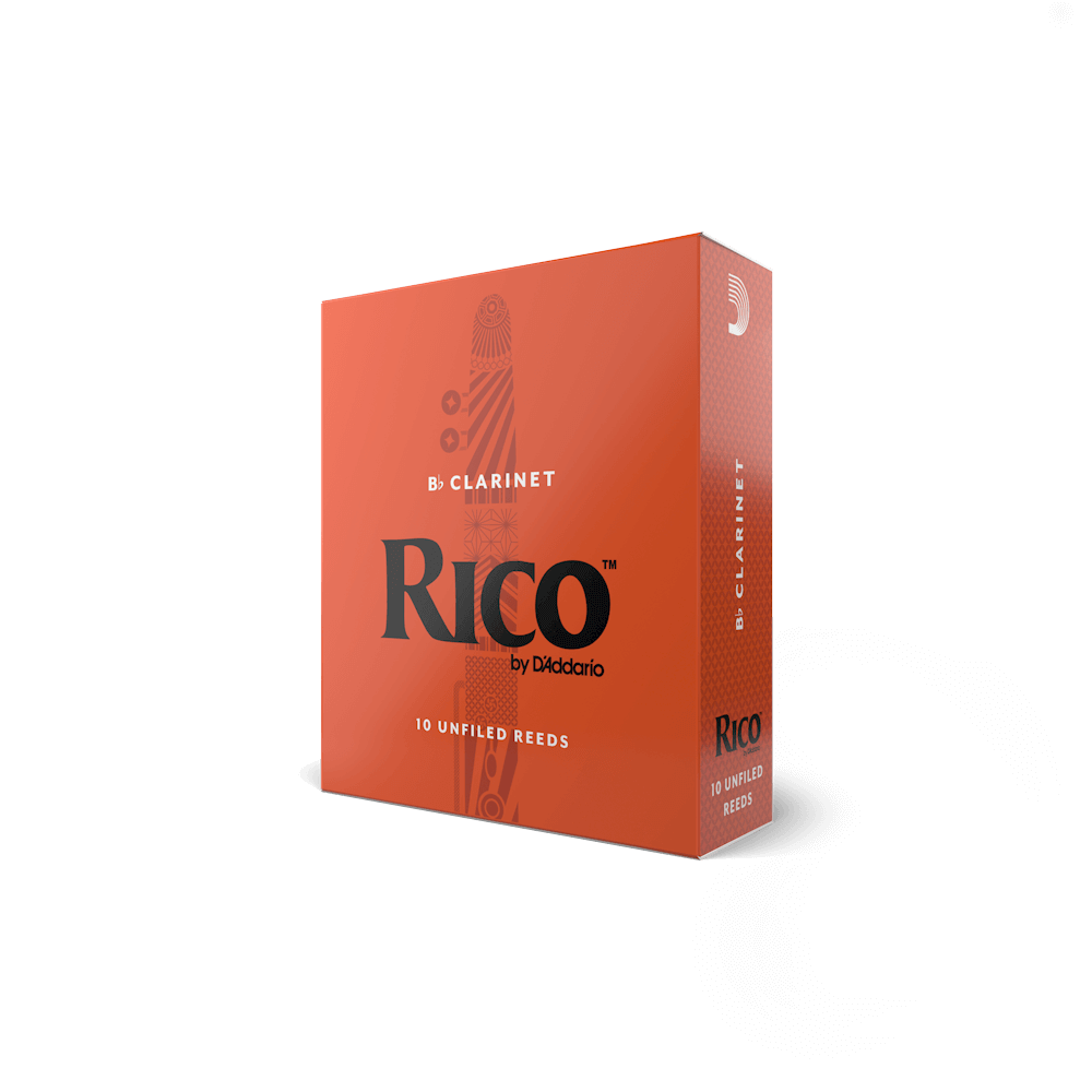 Rico by D'Addario Bb Clarinet Reeds, Strength 2.5, 10-pack