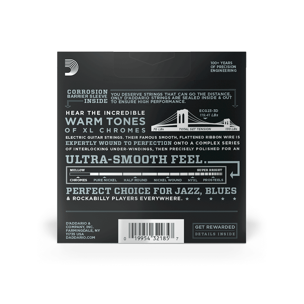 10-48 Extra Light, XL Chromes Electric Guitar Strings 3-Pack