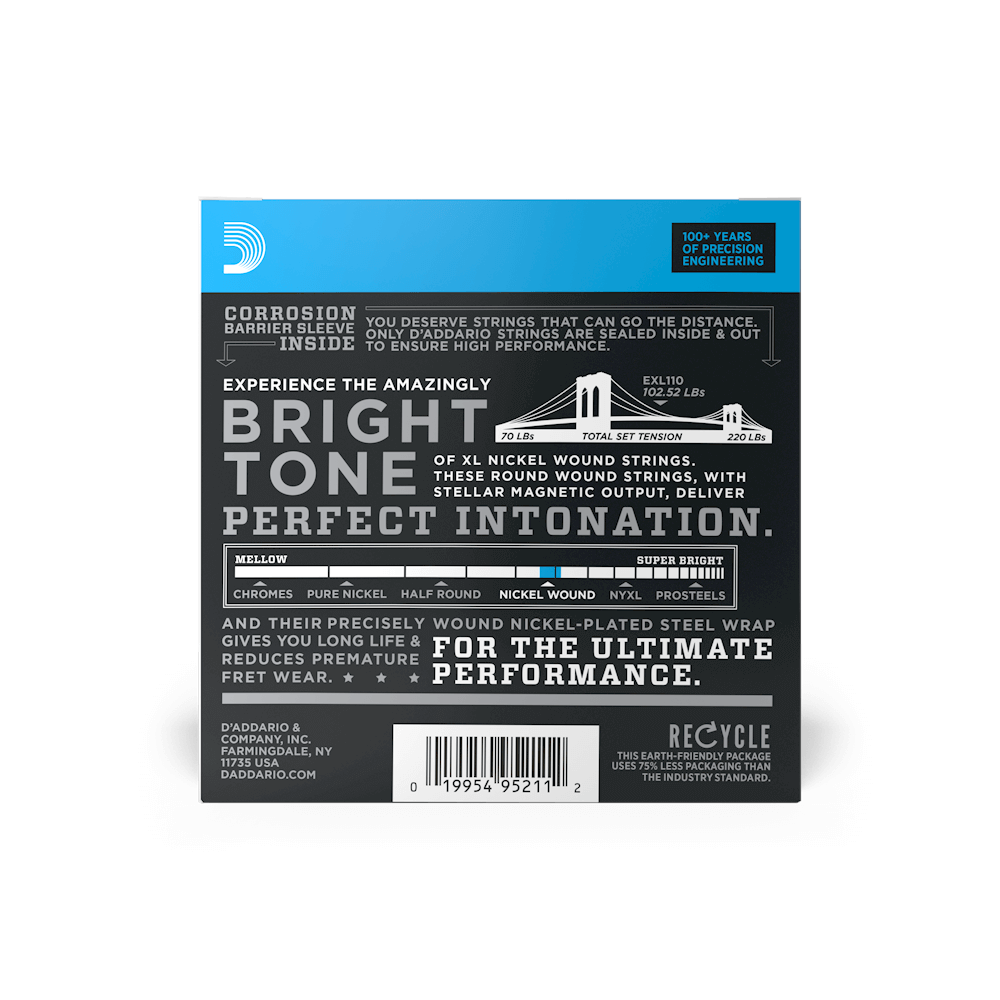 10-46 Regular Light, XL Nickel Electric Guitar Strings 10-Pack