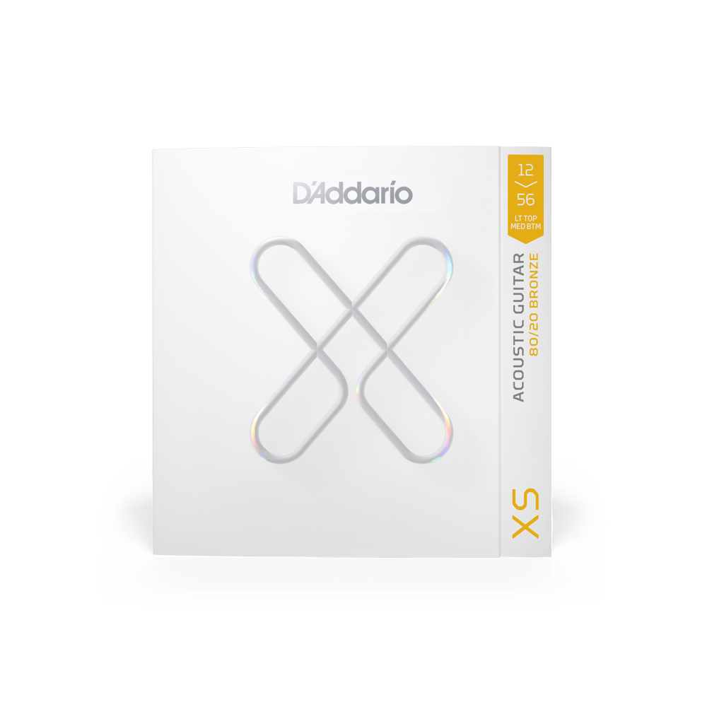 12-56 Light Top/Medium Bottom, XS 80/20 Bronze Coated Acoustic Guitar Strings