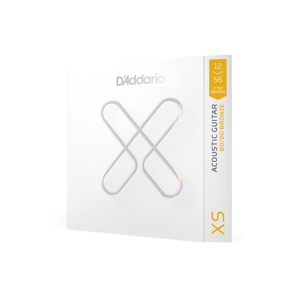 12-56 Light Top/Medium Bottom, XS 80/20 Bronze Coated Acoustic Guitar Strings