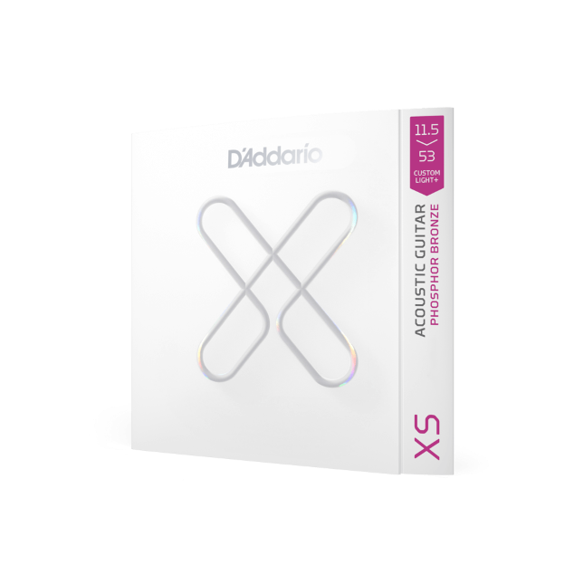 11.5-53 Custom Light Plus, XS Phosphor Bronze Coated Acoustic Guitar Strings