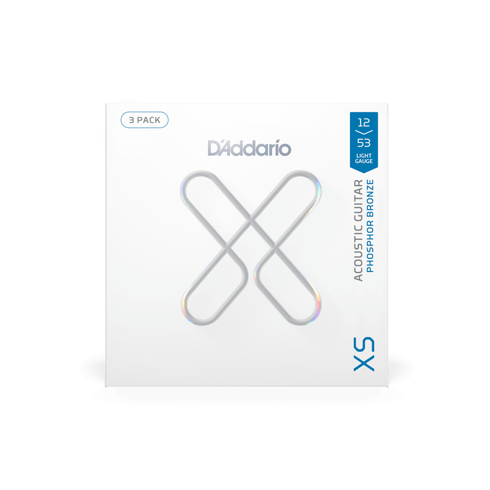 12-53 Regular Light, XS Phosphor Bronze Coated Acoustic Guitar Strings 3-Pack