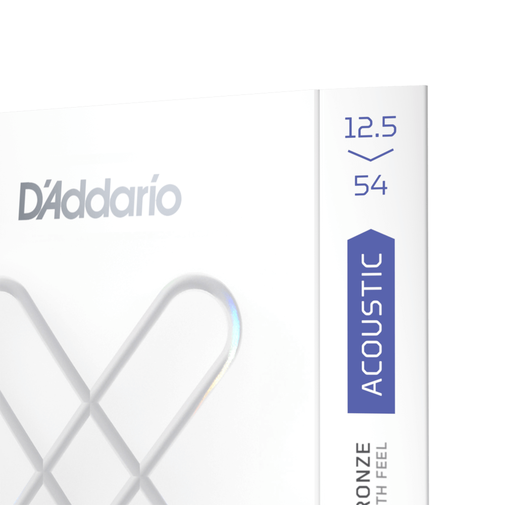 D'Addario XSAPB12554 XS Phosphor Bronze Acoustic Guitar Strings, Light Plus, 12.5-54