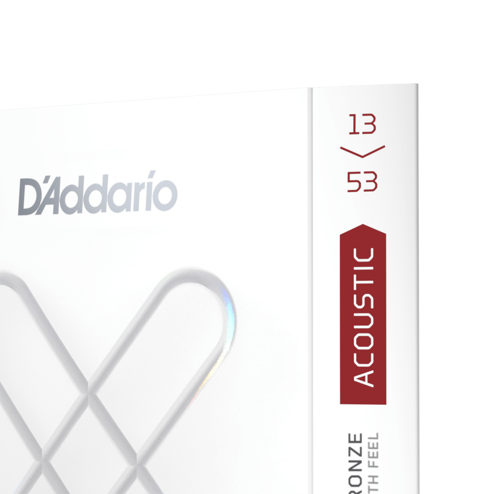 D'Addario XSAPB1353 XS Phosphor Bronze Acoustic Guitar Strings, Hybrid Light, 13-53