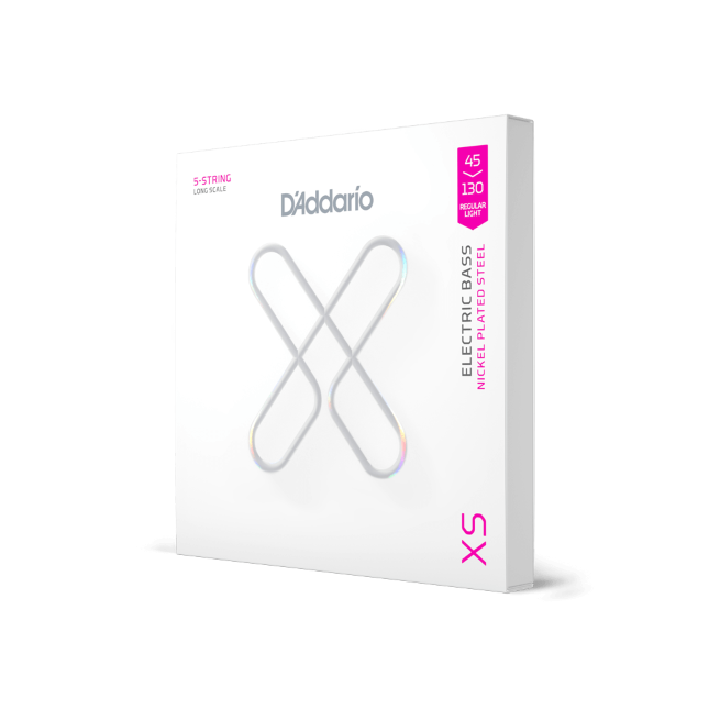 45-130 Regular Light 5-String, Long Scale, XS Nickel Bass Strings