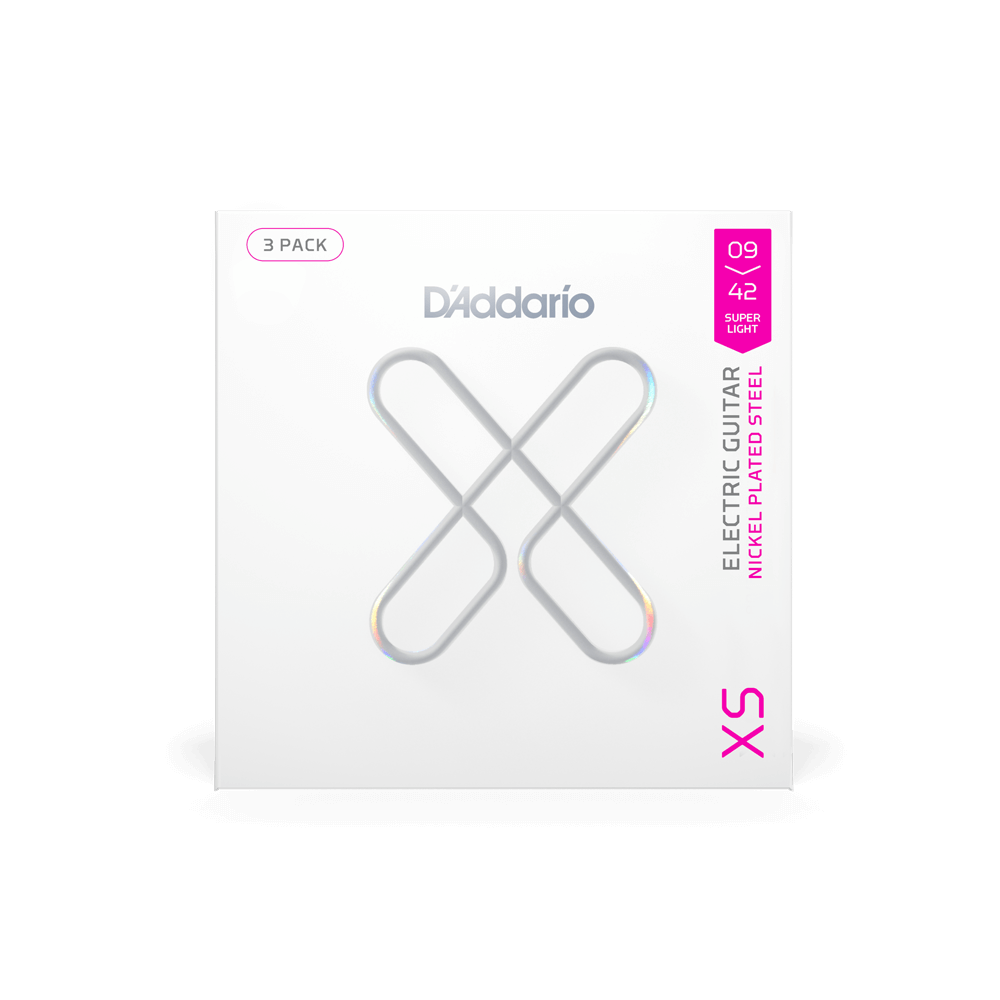 09-42 Super Light, XS Nickel Coated Electric Guitar Strings 3-Pack
