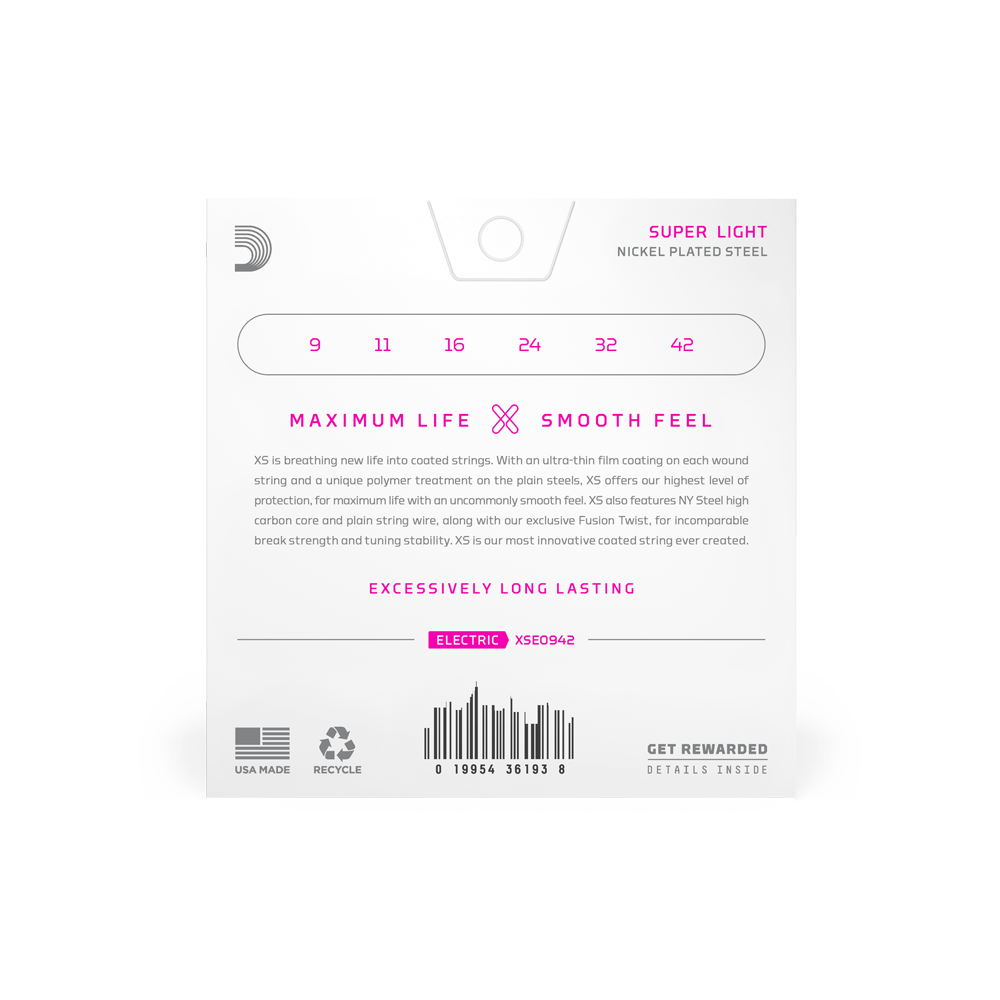 09-42 Super Light, XS Nickel Coated Electric Guitar Strings