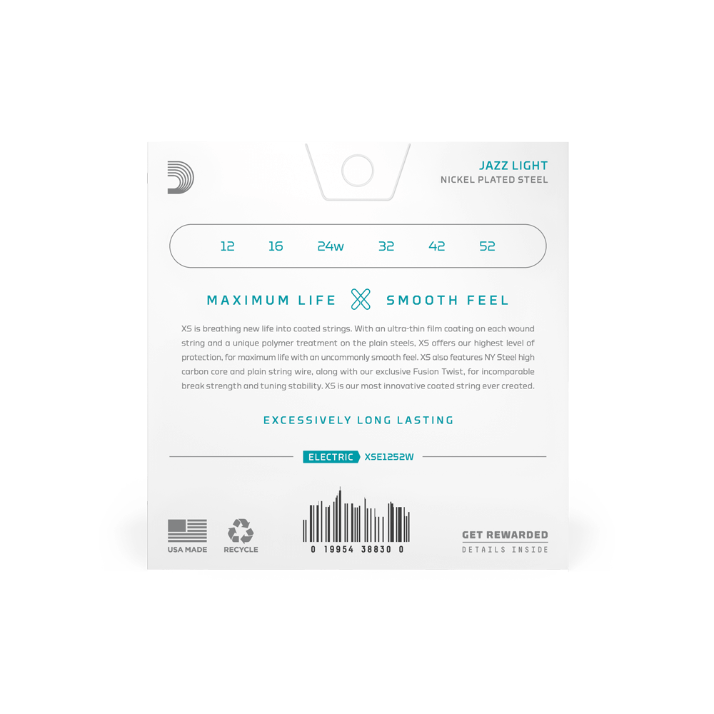 12-52 Light Wound Third, XS Nickel Electric Guitar Strings