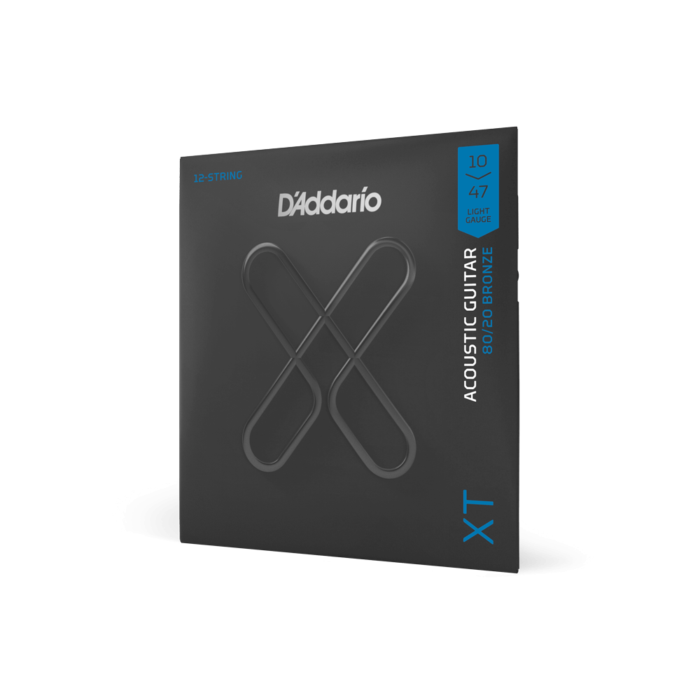 10-47 Light 12-String, XT 80/20 Bronze Coated Acoustic Guitar Strings 