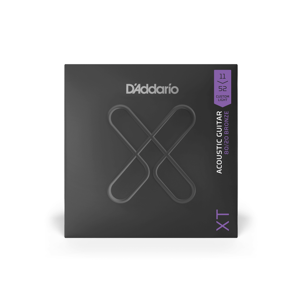 11-52 Custom Light, XT 80/20 Bronze Coated Acoustic Guitar Strings