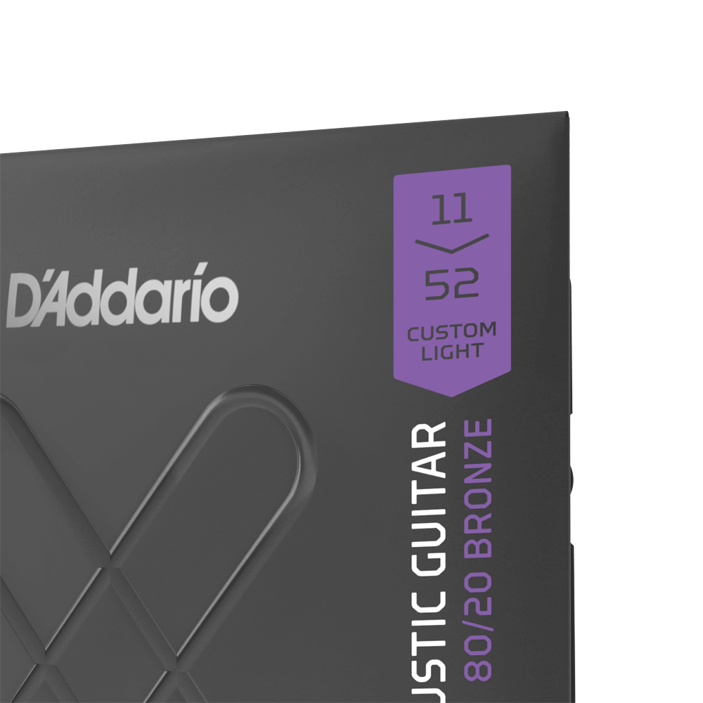 11-52 Custom Light, XT 80/20 Bronze Coated Acoustic Guitar Strings