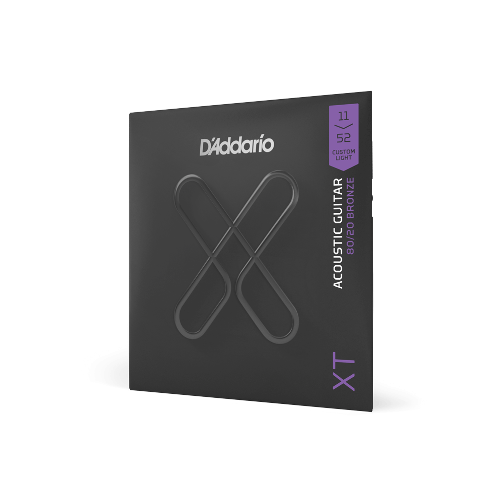 11-52 Custom Light, XT 80/20 Bronze Coated Acoustic Guitar Strings