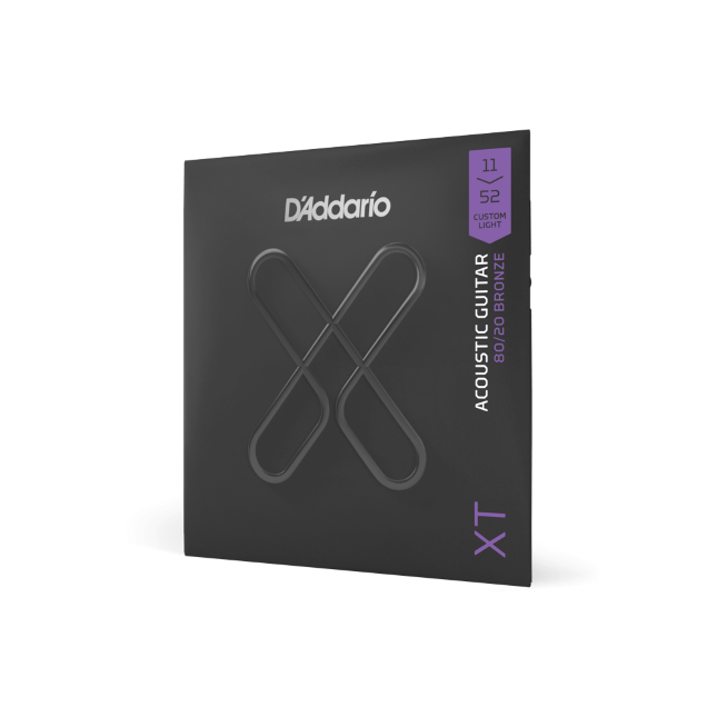 11-52 Custom Light, XT 80/20 Bronze Coated Acoustic Guitar Strings