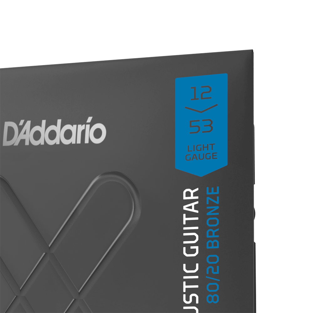 12-53 Light, XT 80/20 Bronze Coated Acoustic Guitar Strings