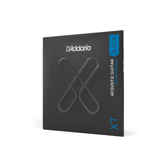 12-53 Light, XT 80/20 Bronze Coated Acoustic Guitar Strings