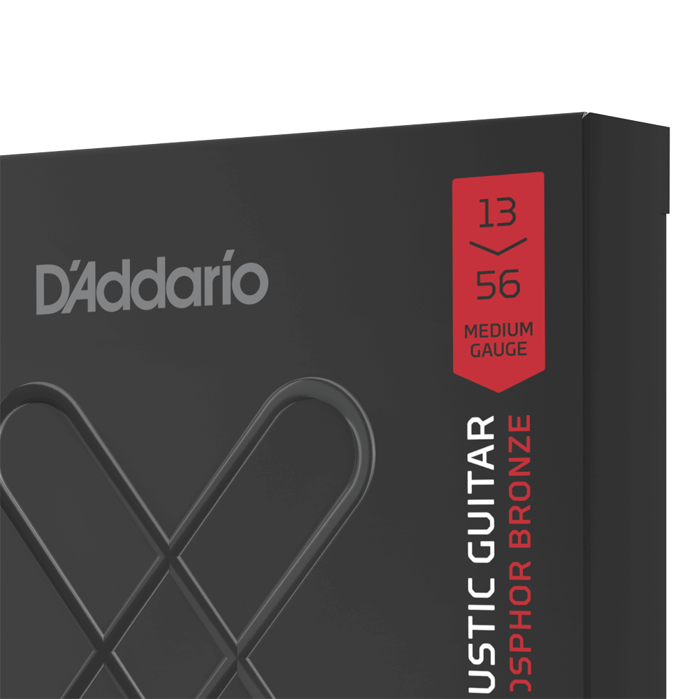 13-56 Medium, XT Phosphor Bronze Coated Acoustic Guitar Strings 3-Pack