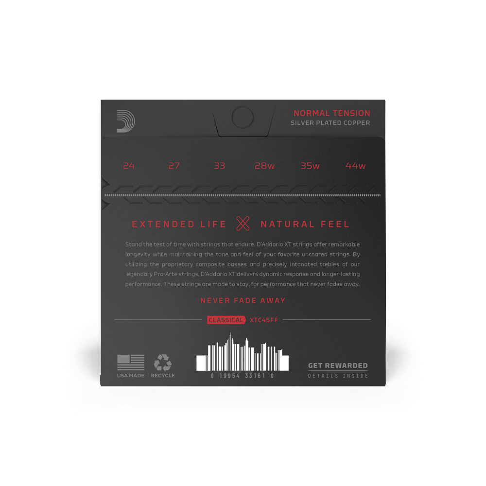 Normal Tension, XT Dynacore/Carbon Coated Classical Guitar Strings