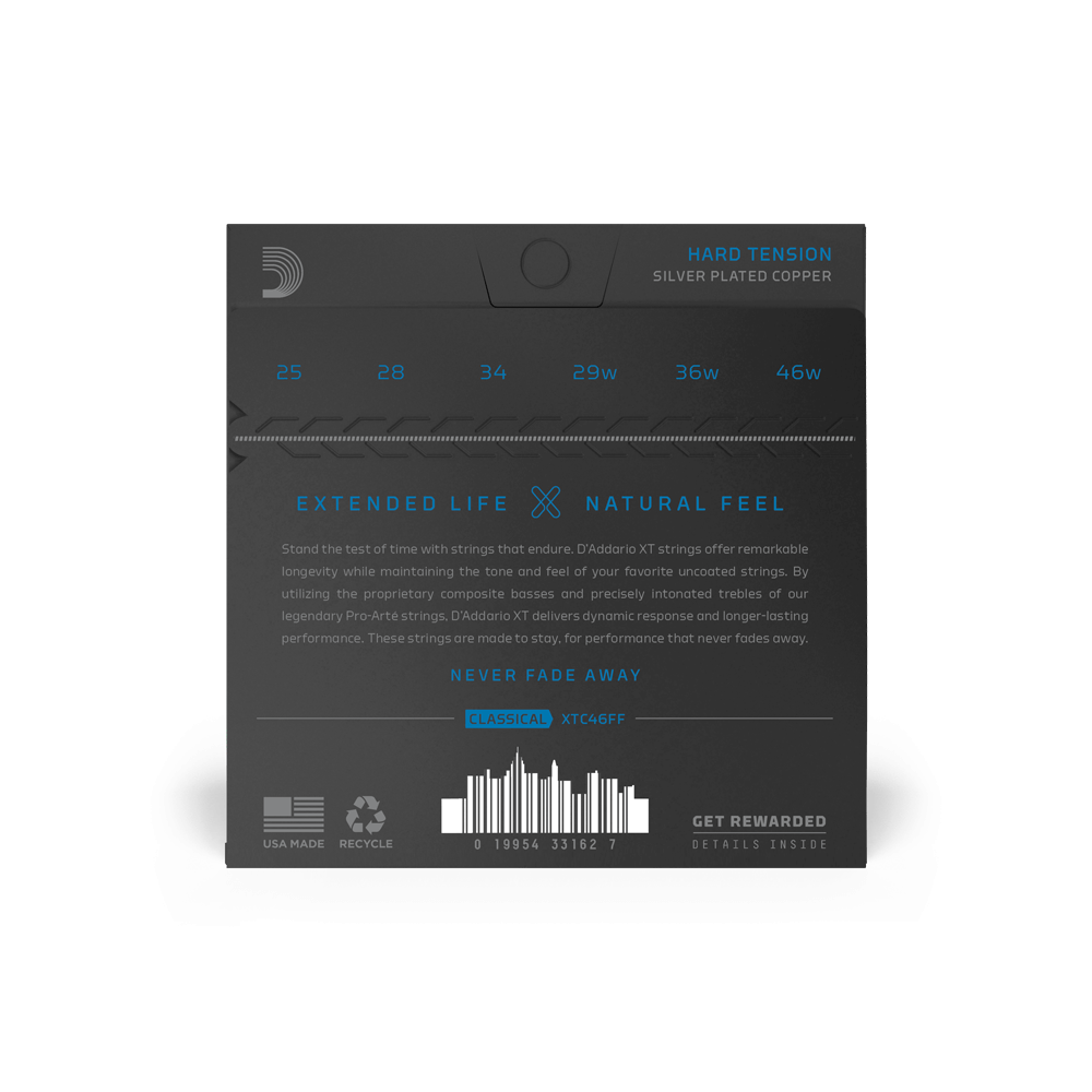 Hard Tension, XT Dynacore/Carbon Coated Classical Guitar Strings