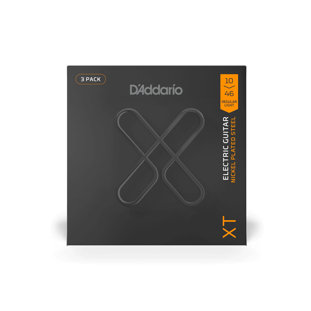 10-46 Regular Light, XT Nickel Coated Electric Guitar Strings 3-Pack