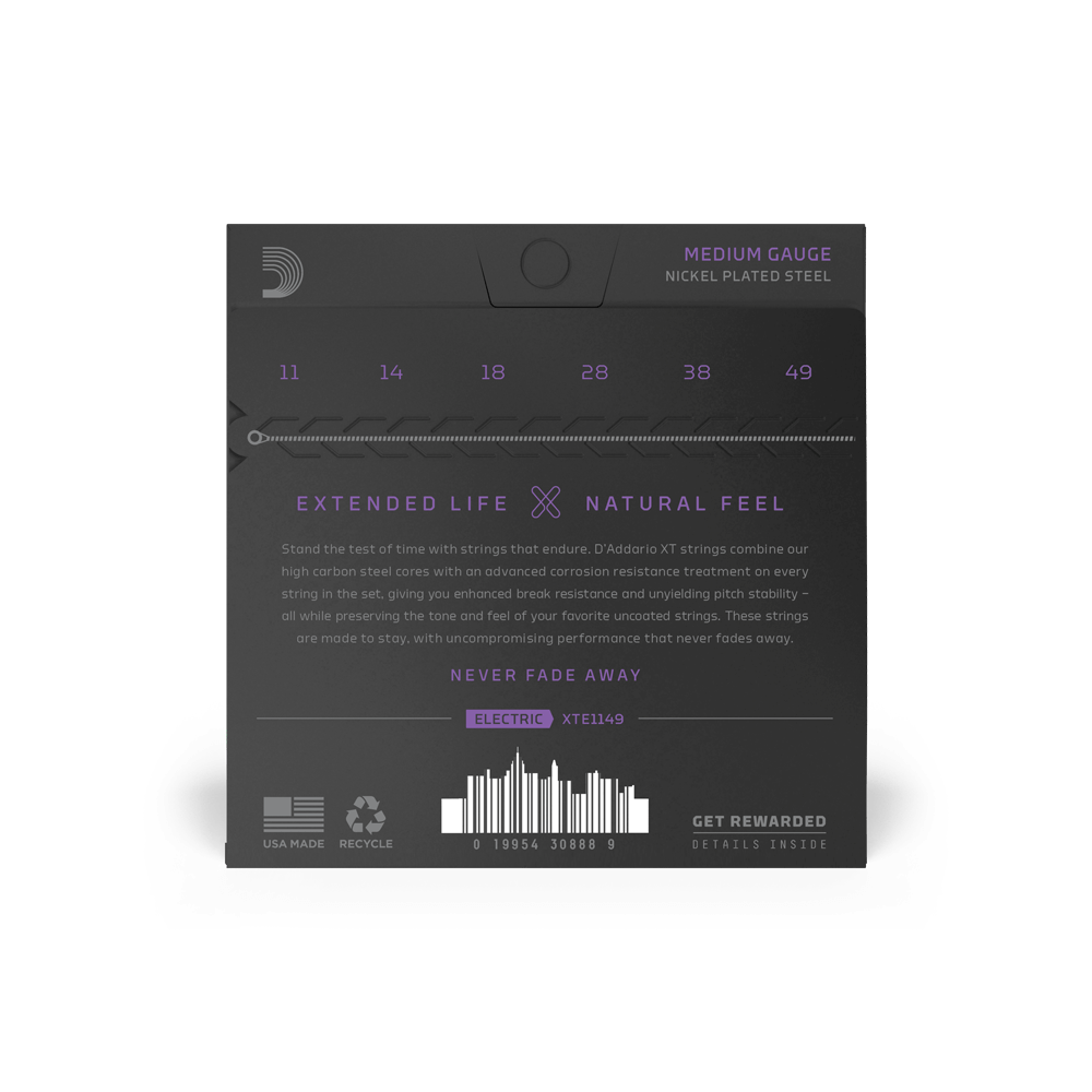 11-49 Medium XT Nickel Coated Electric Guitar Strings, 3 Sets