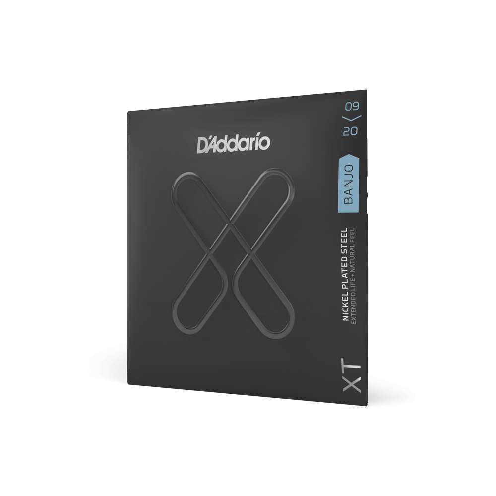 D'Addario XTJ0920 XT Nickel Plated Steel Banjo Stringsl, Light, 09-20