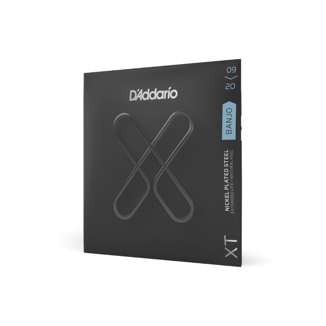 D'Addario XTJ0920 XT Nickel Plated Steel Banjo Stringsl, Light, 09-20