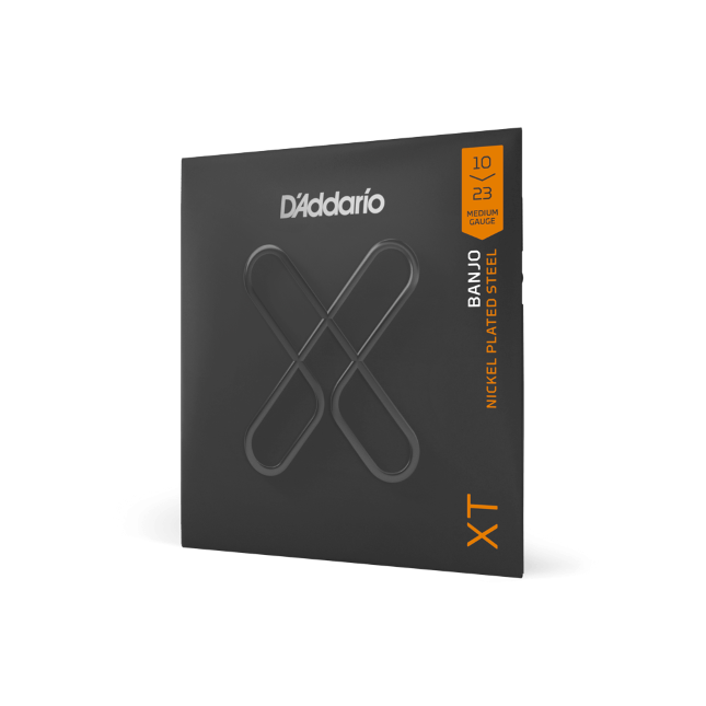 D&#39;Addario XTJ1023 XT Nickel Plated Steel Banjo Strings, Medium, 10-23
