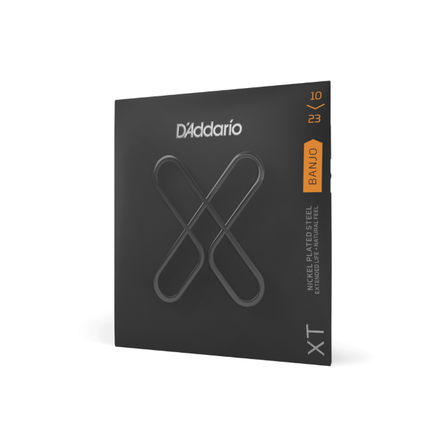 D'Addario XTJ1023 XT Nickel Plated Steel Banjo Strings, Medium, 10-23