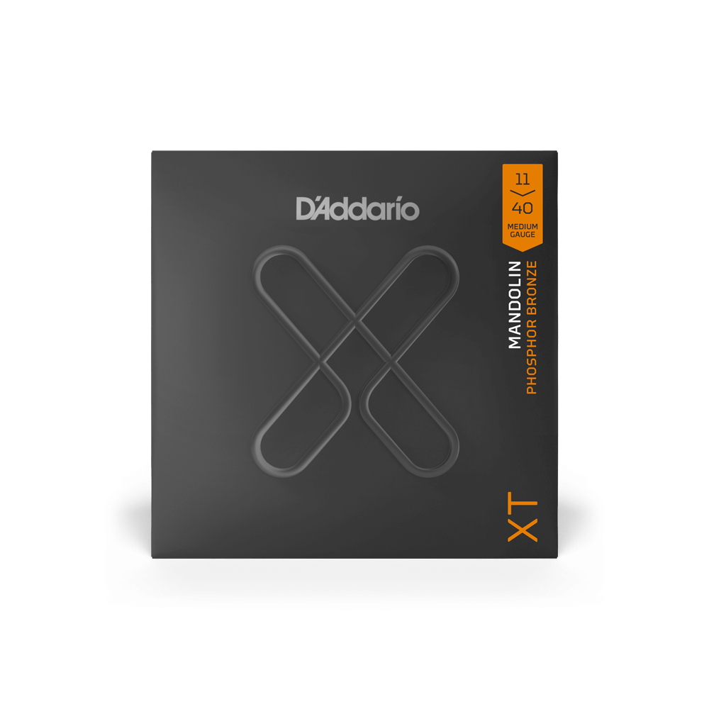 D'Addario XTM1140 XT Phosphor Bronze Mandolin Strings, Medium, 11-40