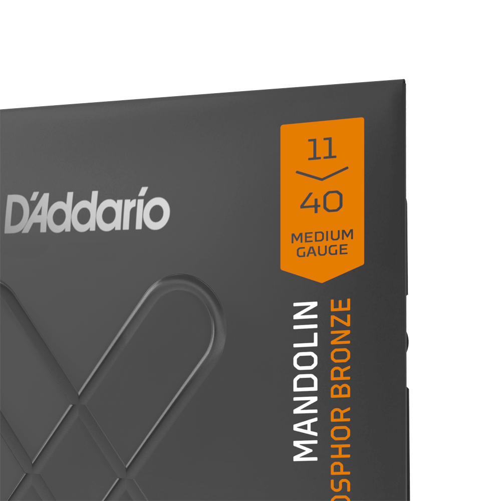 D'Addario XTM1140 XT Phosphor Bronze Mandolin Strings, Medium, 11-40