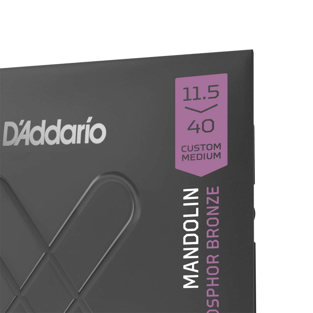D'Addario XTM11540 XT Phosphor Bronze Mandolin Strings, Custom Medium, 11.5-40