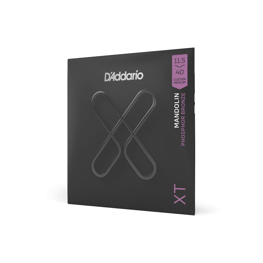 D'Addario XTM11540 XT Phosphor Bronze Mandolin Strings, Custom Medium, 11.5-40
