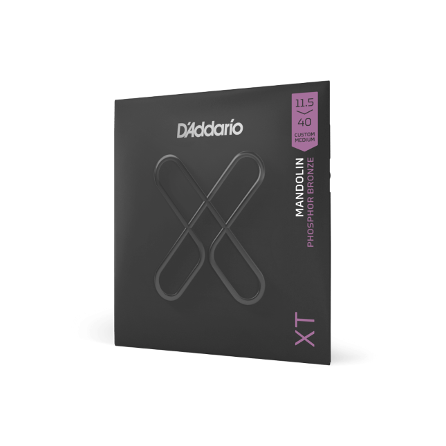 D&#39;Addario XTM11540 XT Phosphor Bronze Mandolin Strings, Custom Medium, 11.5-40