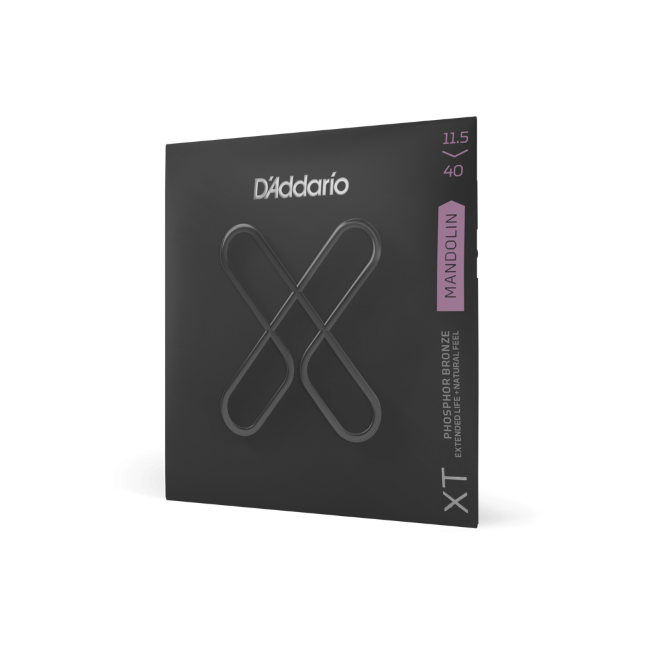 D'Addario XTM11540 XT Phosphor Bronze Mandolin Strings, Custom Medium, 11.5-40
