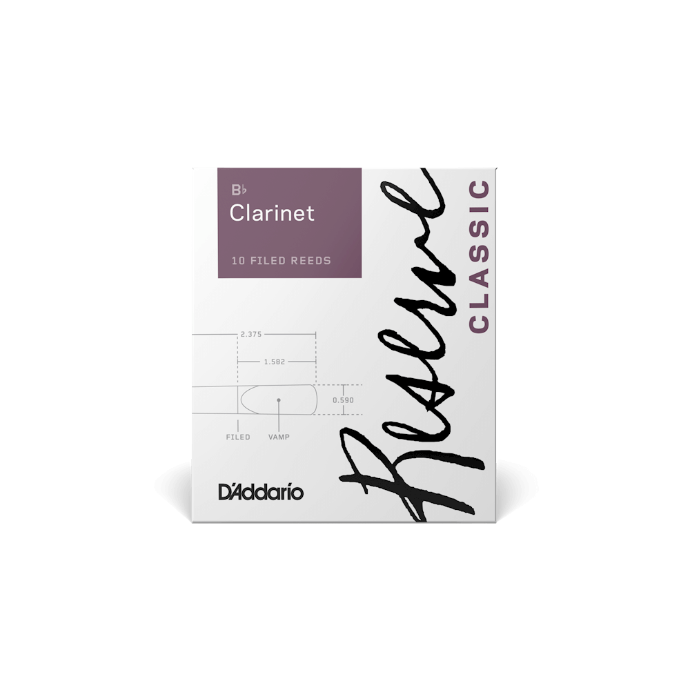 46716581518 DAddario D'Addario DCT1030 Strength 3.0 Reserve Classic Bb Clarinet Reeds Pack of 10 