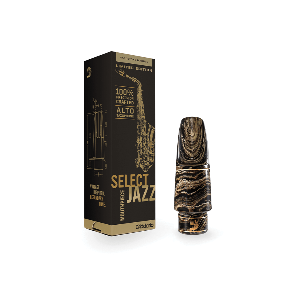 D'Addario Select Jazz Marble Alto Saxophone Mouthpiece, D6M-MB