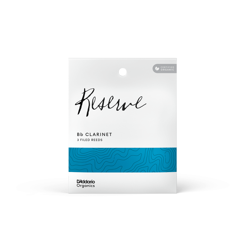 D'Addario Organic Reserve Bb Clarinet Reeds, Strength 3.5, Individually-Sealed, 3-Pack